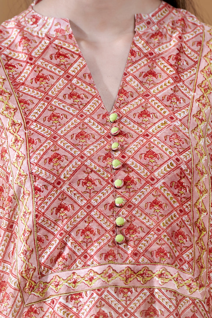 Zarin Brown Chanderi Suit Set of 3