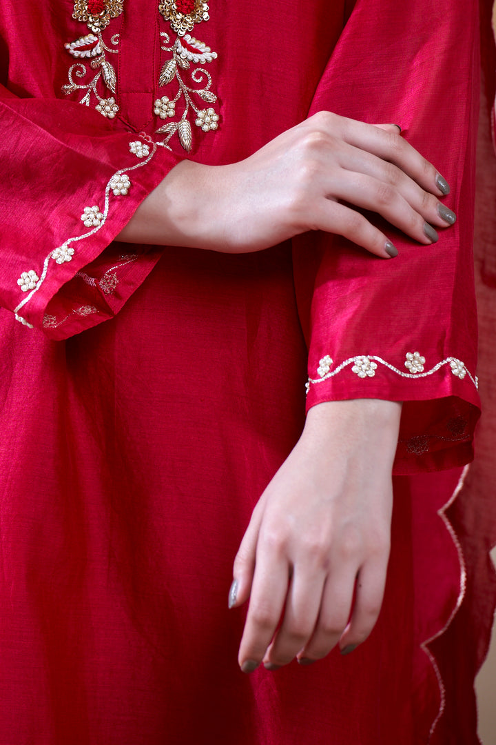 Ishq Red Kurta Set of 3