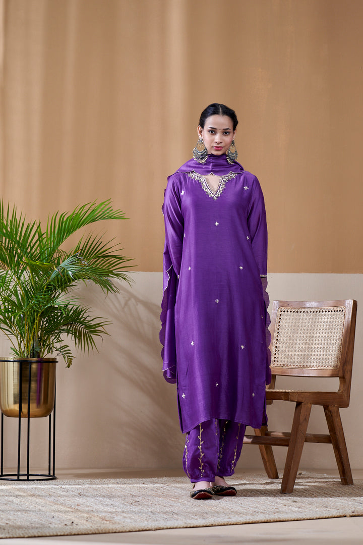 Ishq Purple Kurta Set of 3