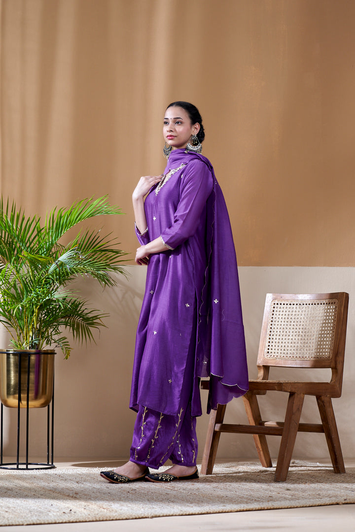 Ishq Purple Kurta Set of 3