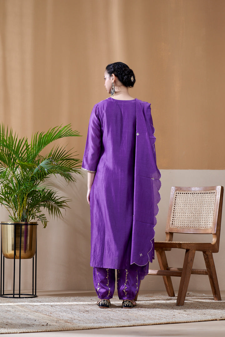 Ishq Purple Kurta Set of 3