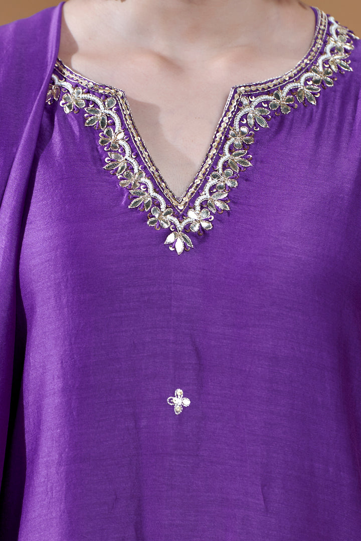 Ishq Purple Kurta Set of 3