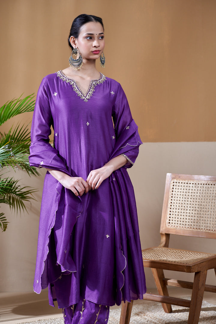 Ishq Purple Kurta Set of 3