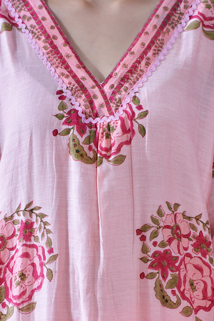 Gulab Pink Chanderi Mulmul Suit Set of 3