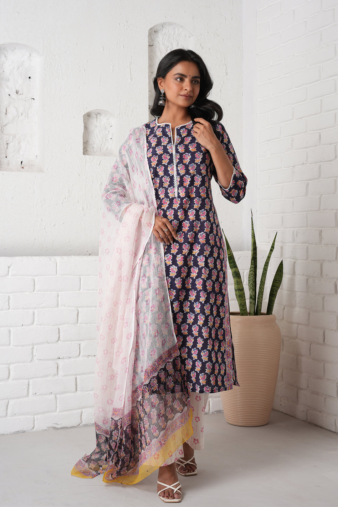 Rangrez Black Cotton Kurta Set of 3