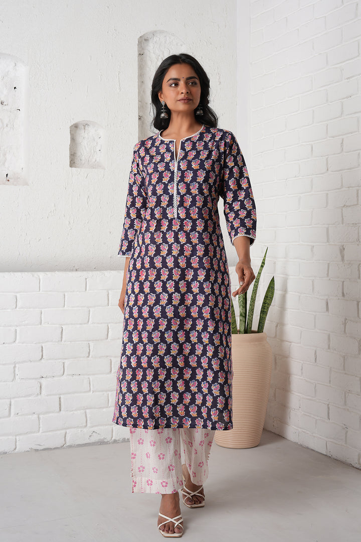 Rangrez Black Cotton Kurta Set of 3