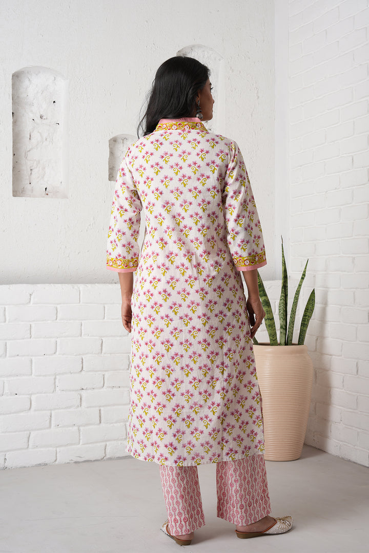 Rangrez White Buti Cotton Kurta Set of 3