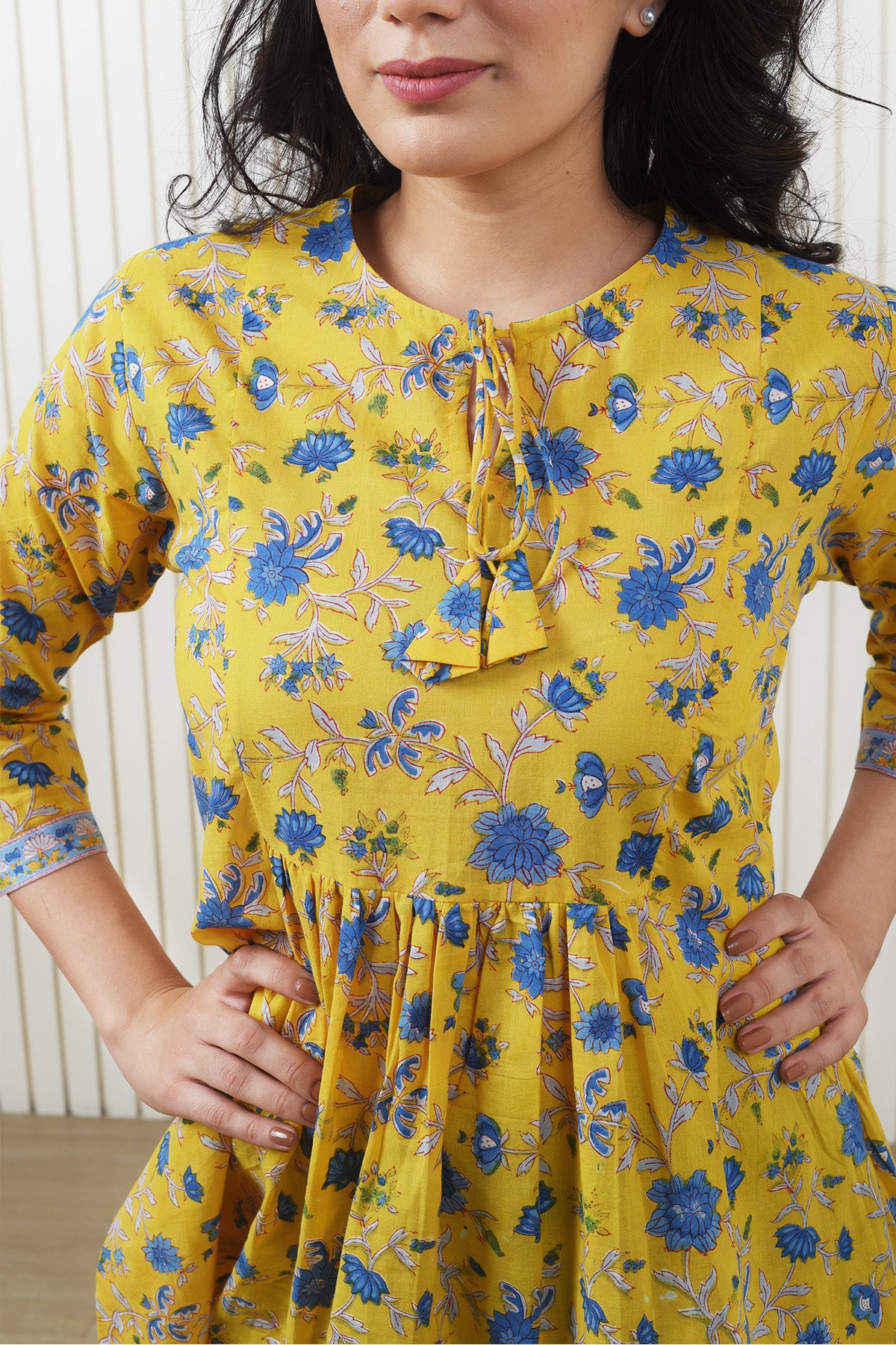 Yellow Cotton stitched kurta - KIPEK - 3610716 | Tie dye print, Women, Grey  tie dye