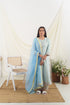 GULBAHAR SKY BLUE COTTON KURTA SET OF 3