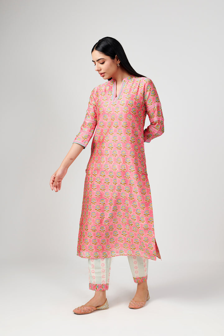 Jashn Pink Chanderi Kurta Set of 3