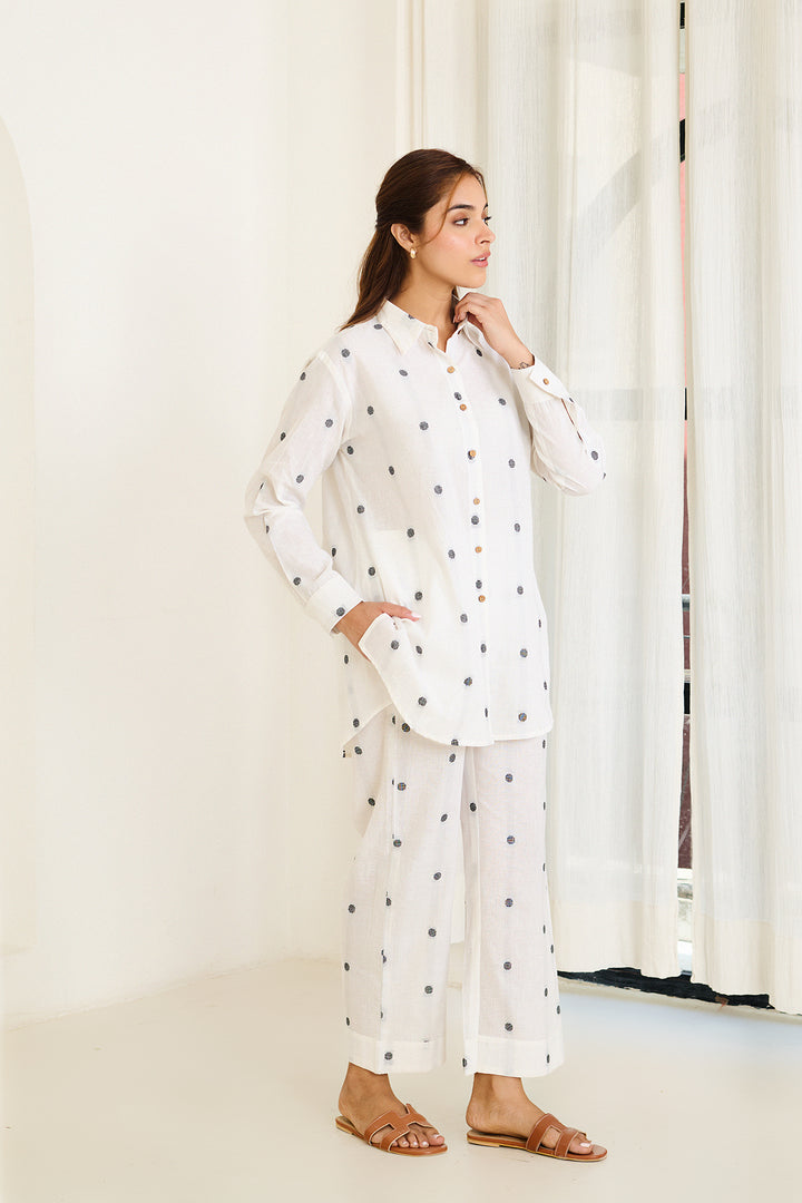 SAADGI-WHITE CO-ORD SET -SET OF 2