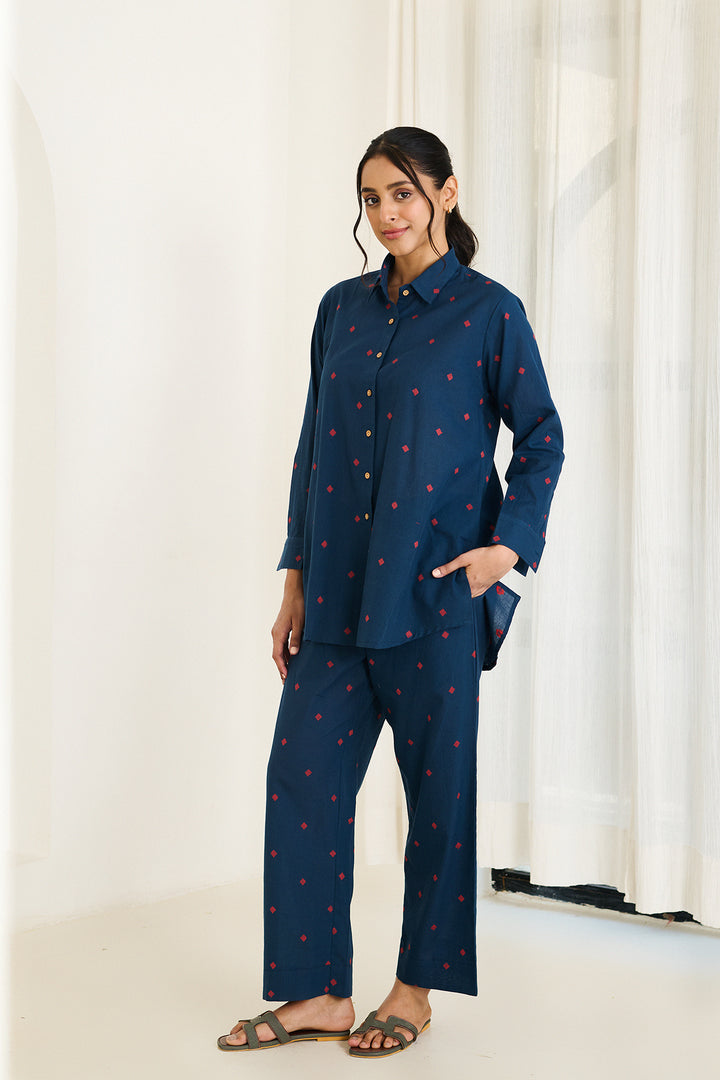 SAADGI-BLUE CO-ORD SET -SET OF 2