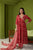 JASHN 2.O RED COTTON SILK ANARKALI SET OF 3