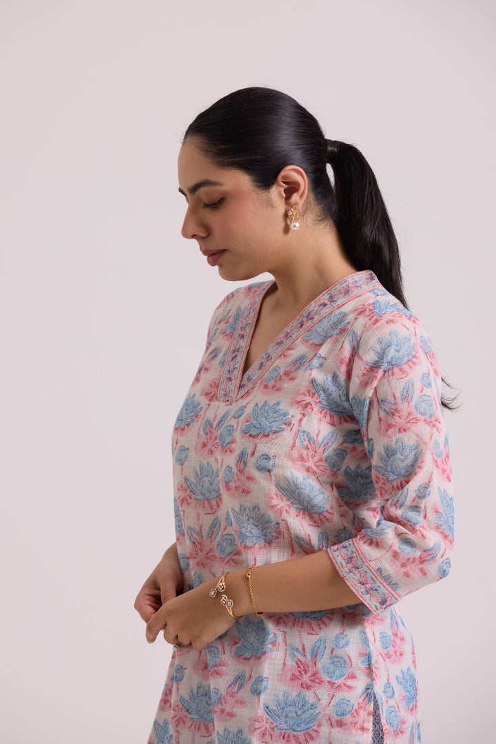 फूलWARI White Lotus Kota Doria Set of 3