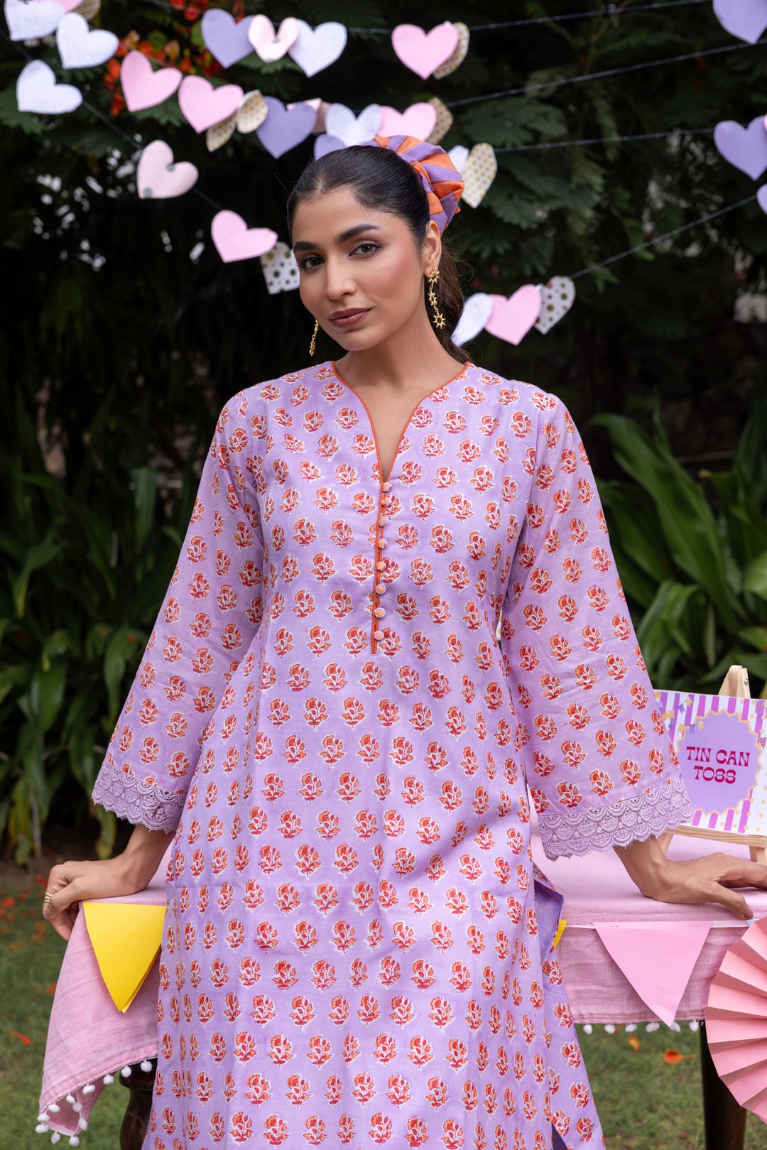 Rangmela Purple Cotton Silk Long Kurta Set of 2