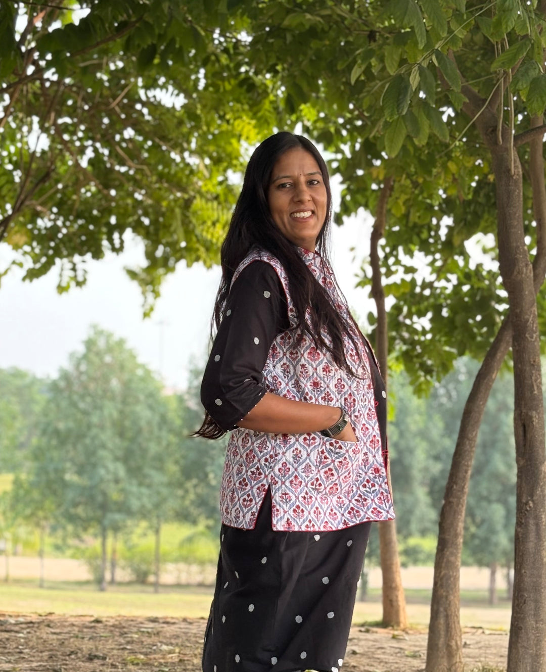 Reversible Quilted Sleeveless Grey Jacket