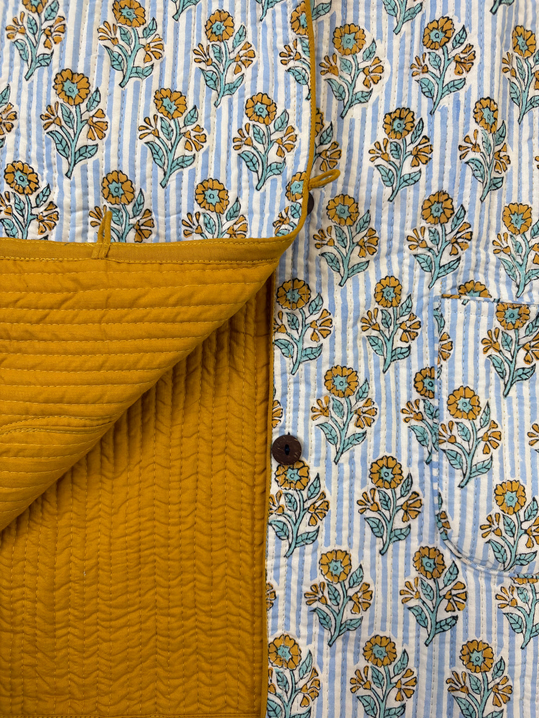 Reversible Quilted Sleeveless White Jacket