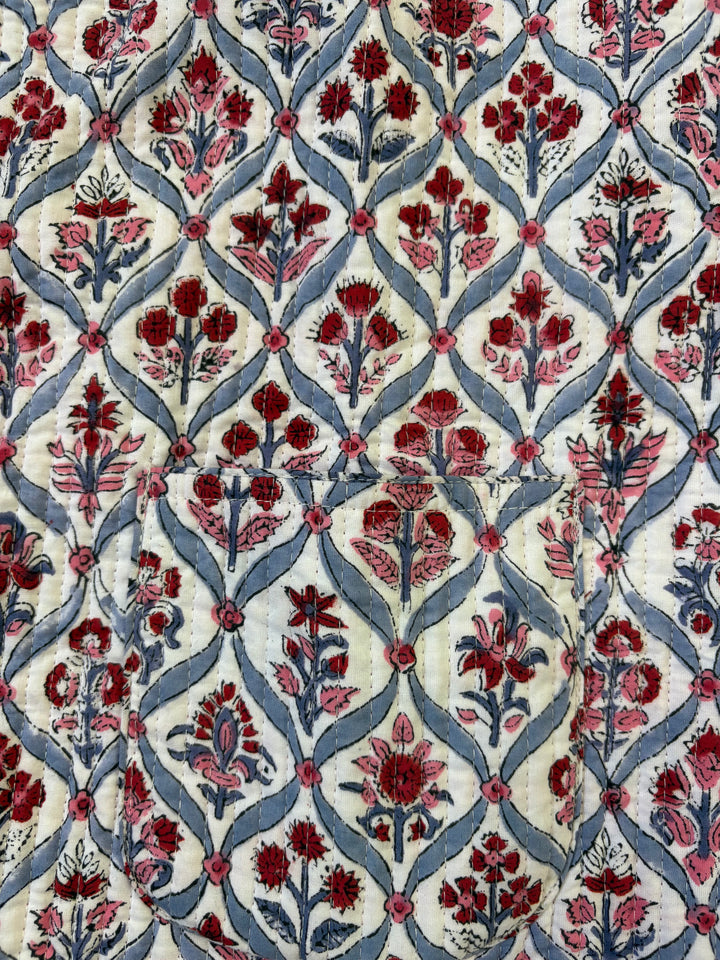 Reversible Quilted Sleeveless Grey Jacket