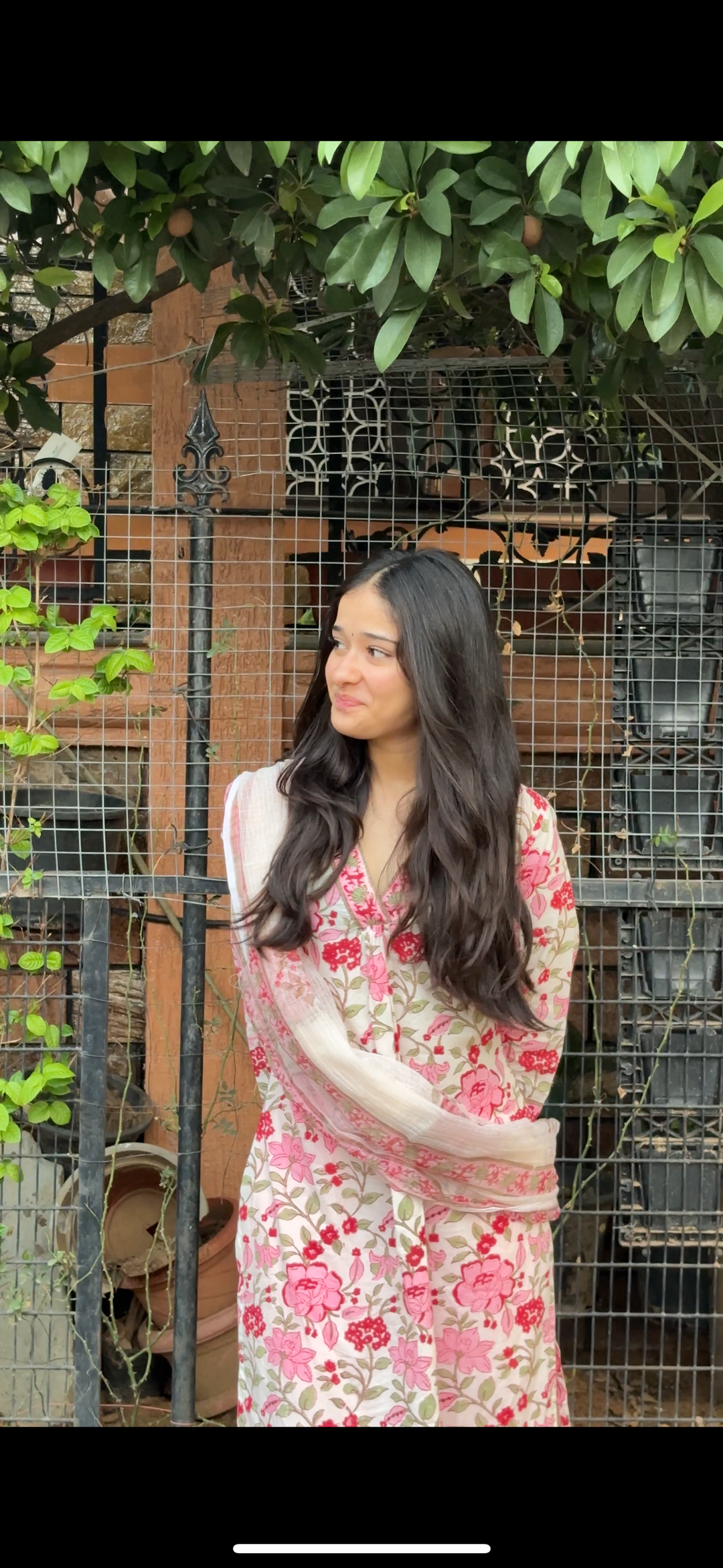 Rangrez White & Pink Jaal Cotton Kurta Set of 3