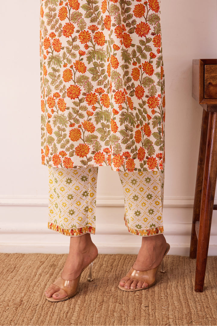 Gul-Posh Orange Cotton Suit Set of 3