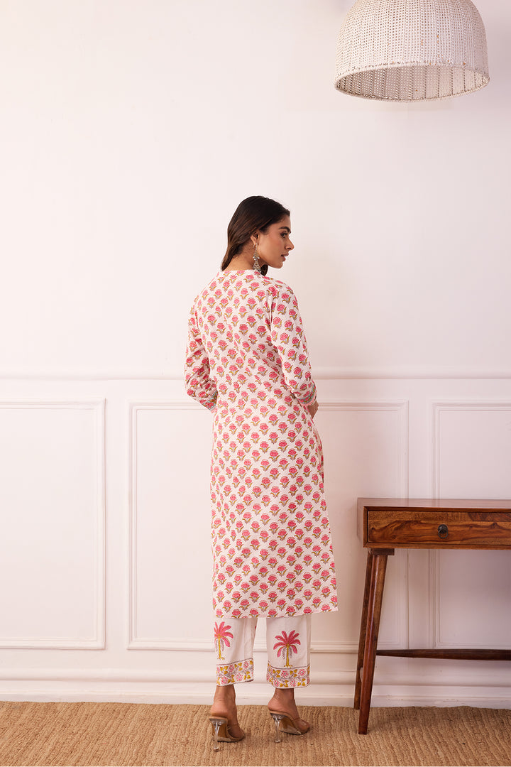 Gul-Posh Pink Cotton Suit Set of 3