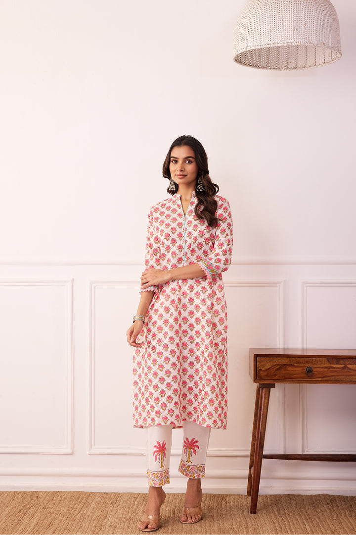 Gul-Posh Pink Cotton Suit Set of 3