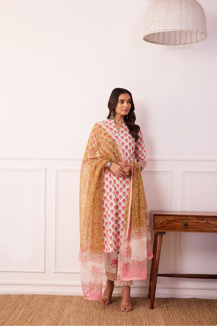 Gul-Posh Pink Cotton Suit Set of 3