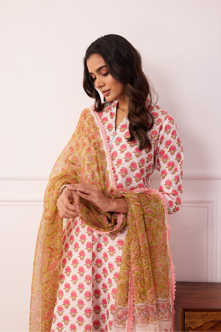 Gul-Posh Pink Cotton Suit Set of 3