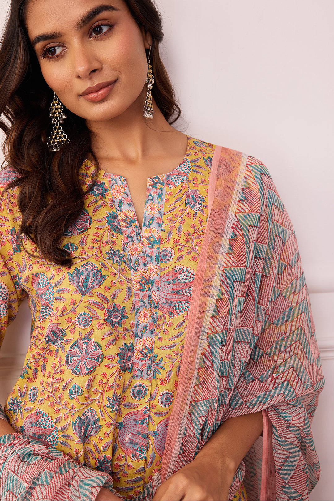 Gul-Posh Yellow Cotton Suit Set of 3