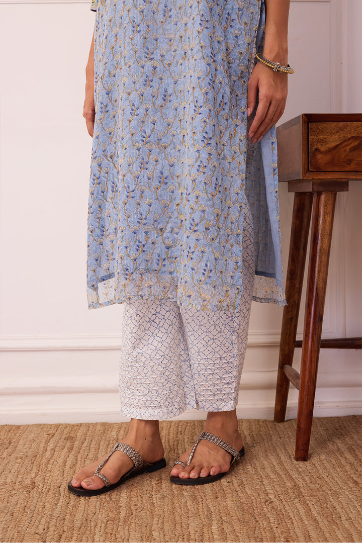 Sukoon Blue Jaal Kota Doria Set of 3