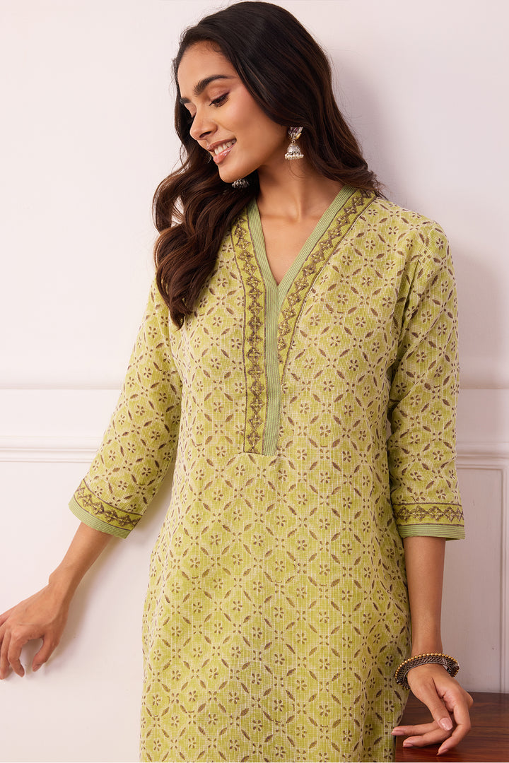 Sukoon Green Jaal Kota Doria Set of 3