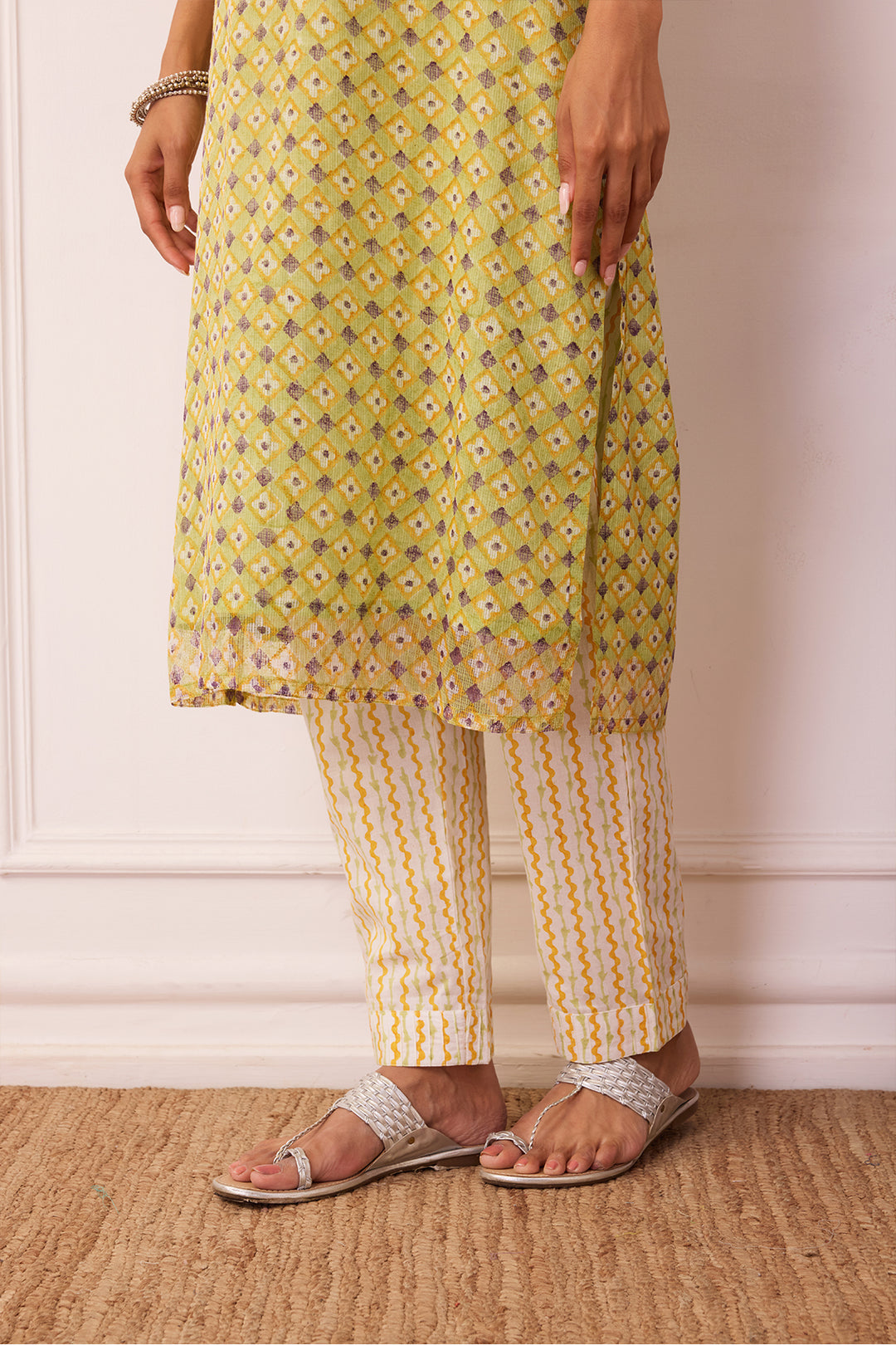 Sukoon Green Jaal Kota Doria Set of 3