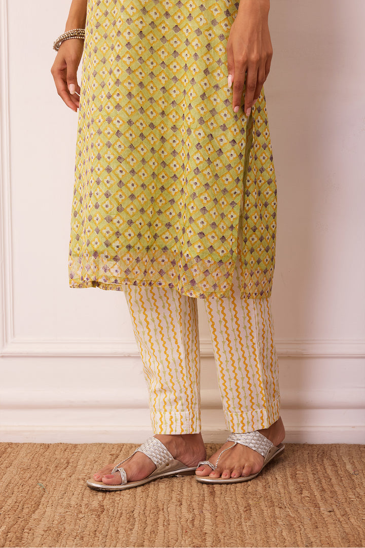 Sukoon Green Jaal Kota Doria Set of 3