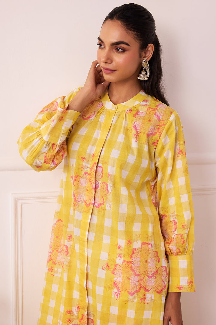 Ambarsariya Yellow A-LIne Kurta & Pant Set of 2