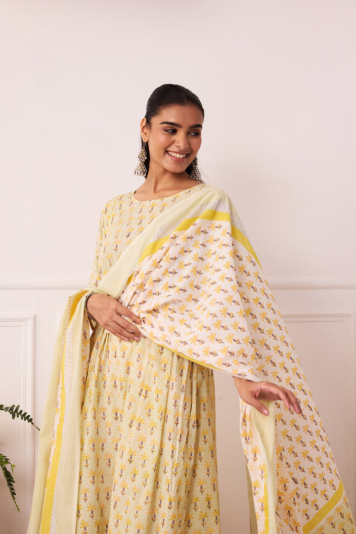 Ambarsariya Green A-Line Suit Set of 3