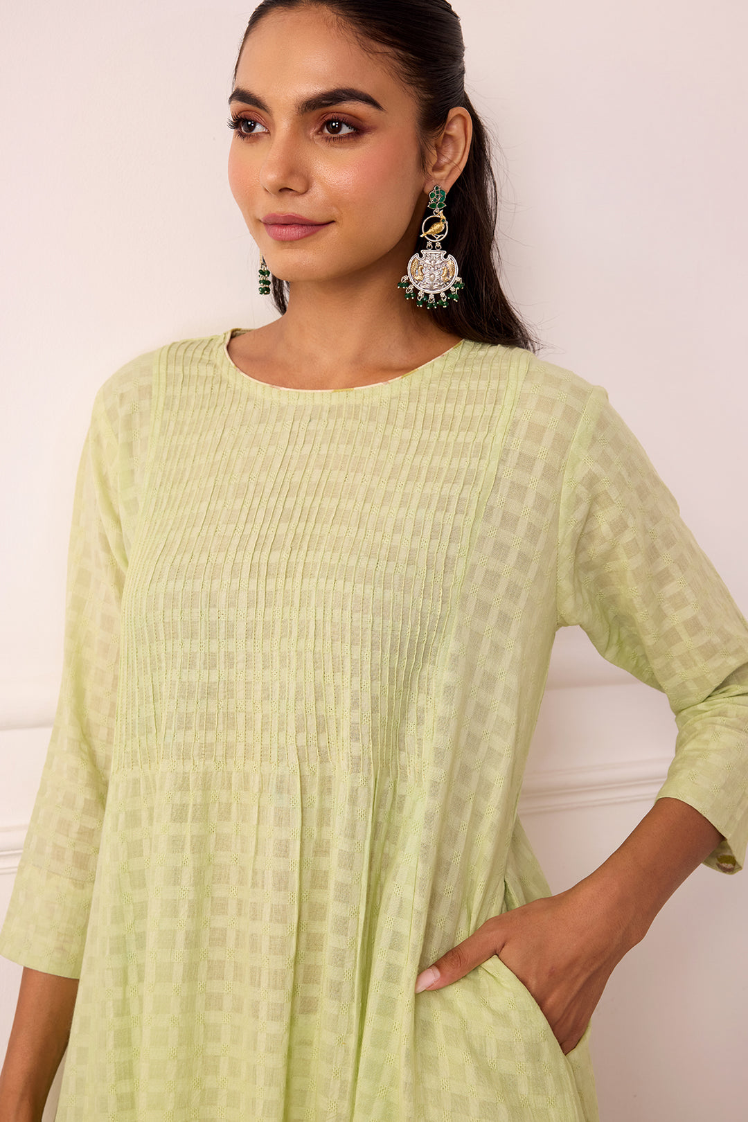Ambarsariya Green A-Line Suit Set of 3