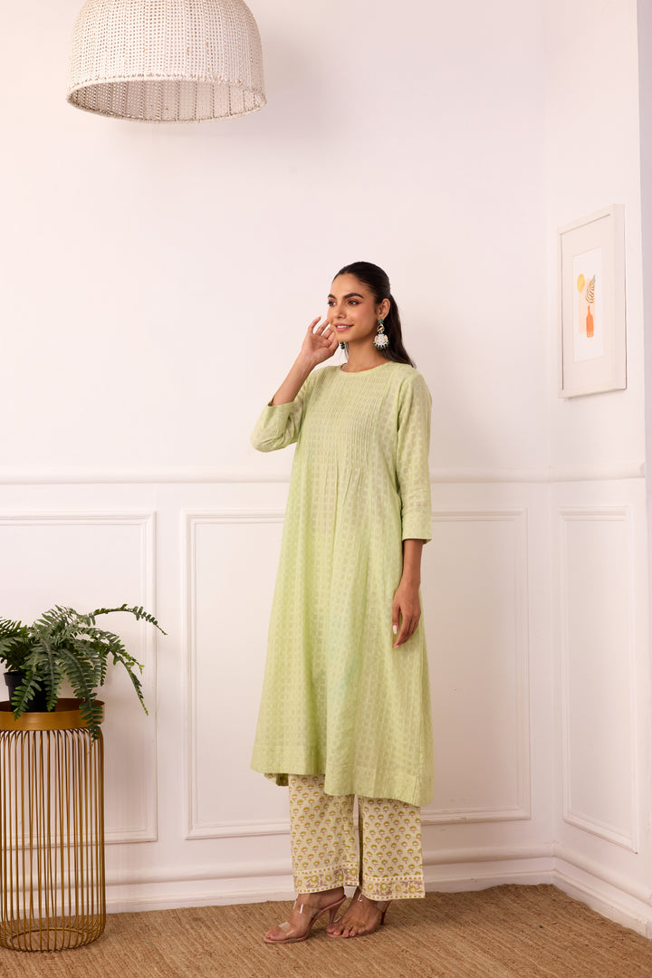 Ambarsariya Green A-Line Suit Set of 3