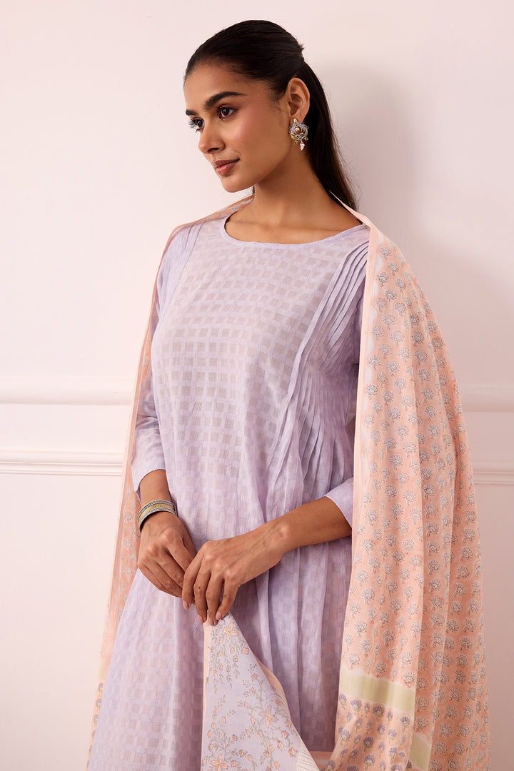 Ambarsariya Lilac A-Line Suit Set of 3