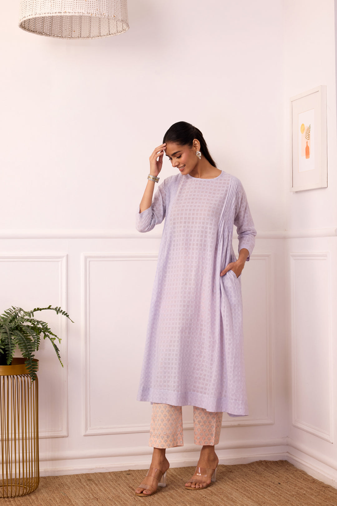 Ambarsariya Lilac A-LIne Kurta & Pant Set of 2