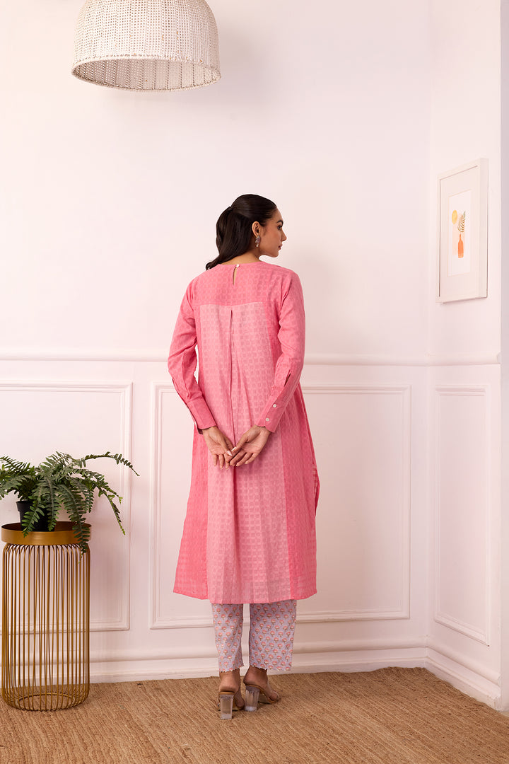 Ambarsariya Pink Long Kurta & Pant Set of 2