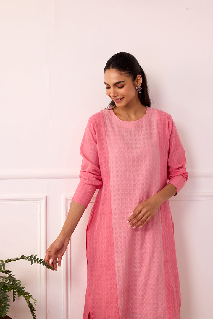 Ambarsariya Pink Long Kurta & Pant Set of 2