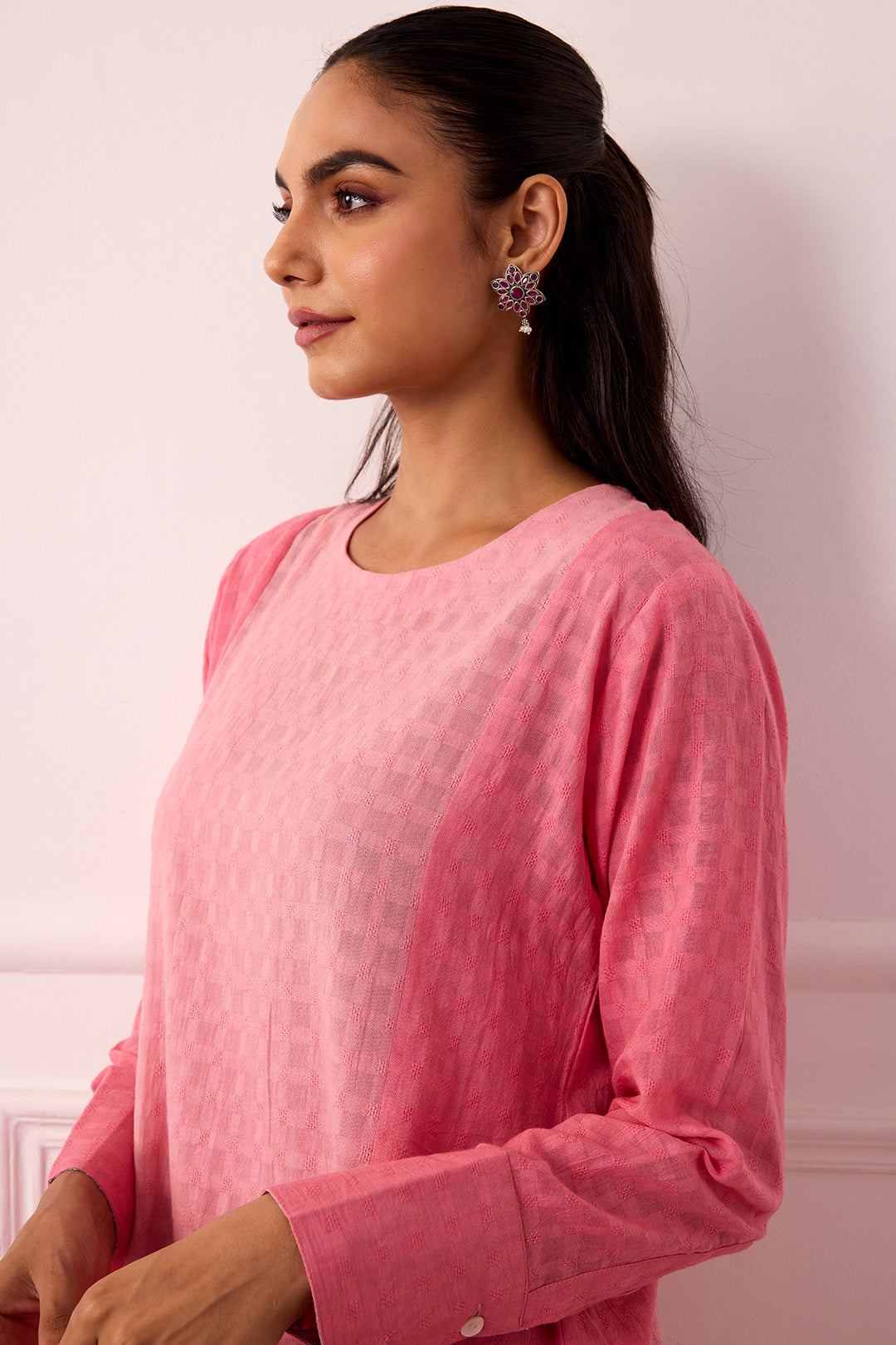 Ambarsariya Pink Long Kurta & Pant Set of 2