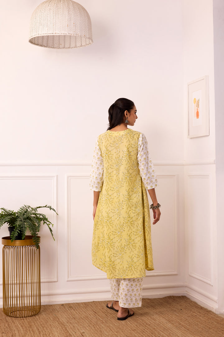 Ambarsariya Yellow Kurta & Pant Set of 2