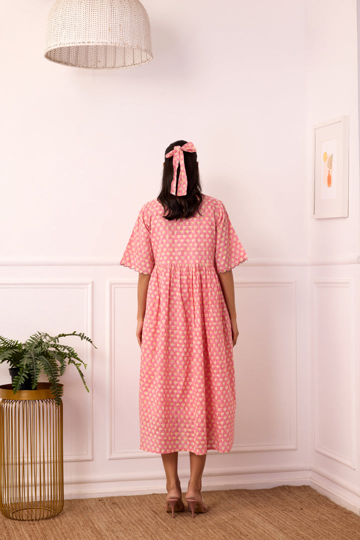 Ambarsariya Pink Loose Fit Dress