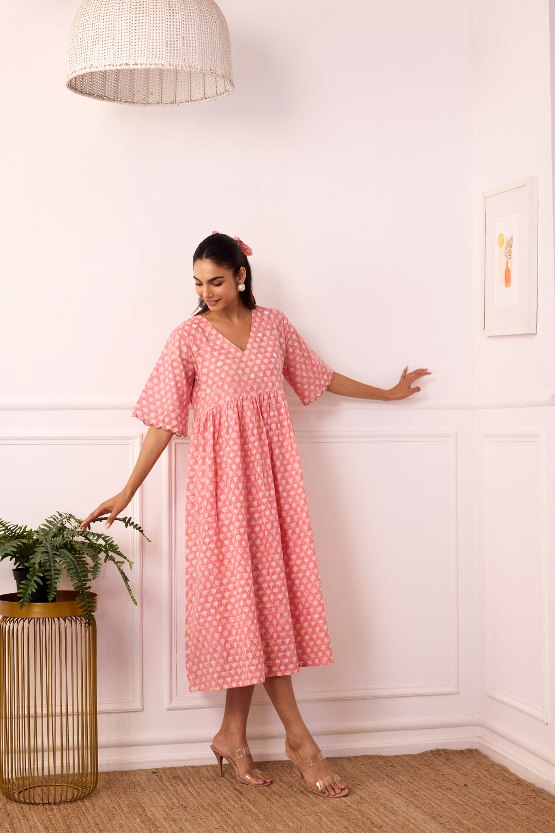 Ambarsariya Pink Loose Fit Dress
