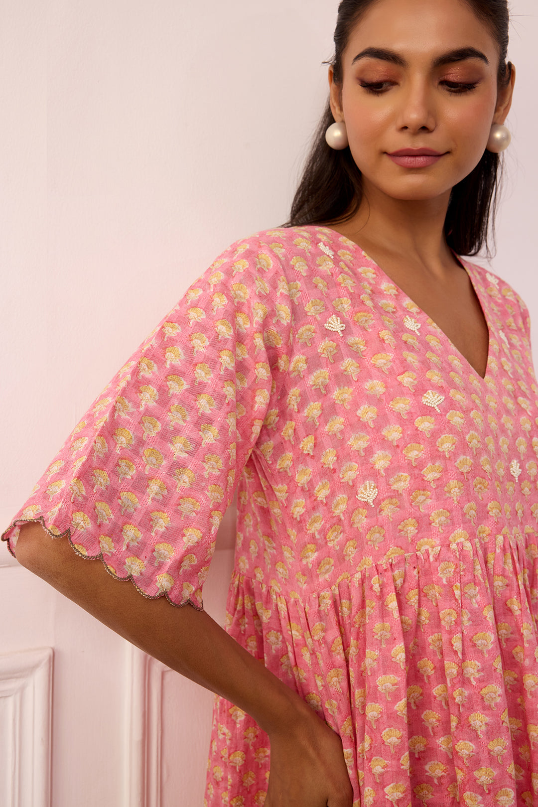 Ambarsariya Pink Loose Fit Dress