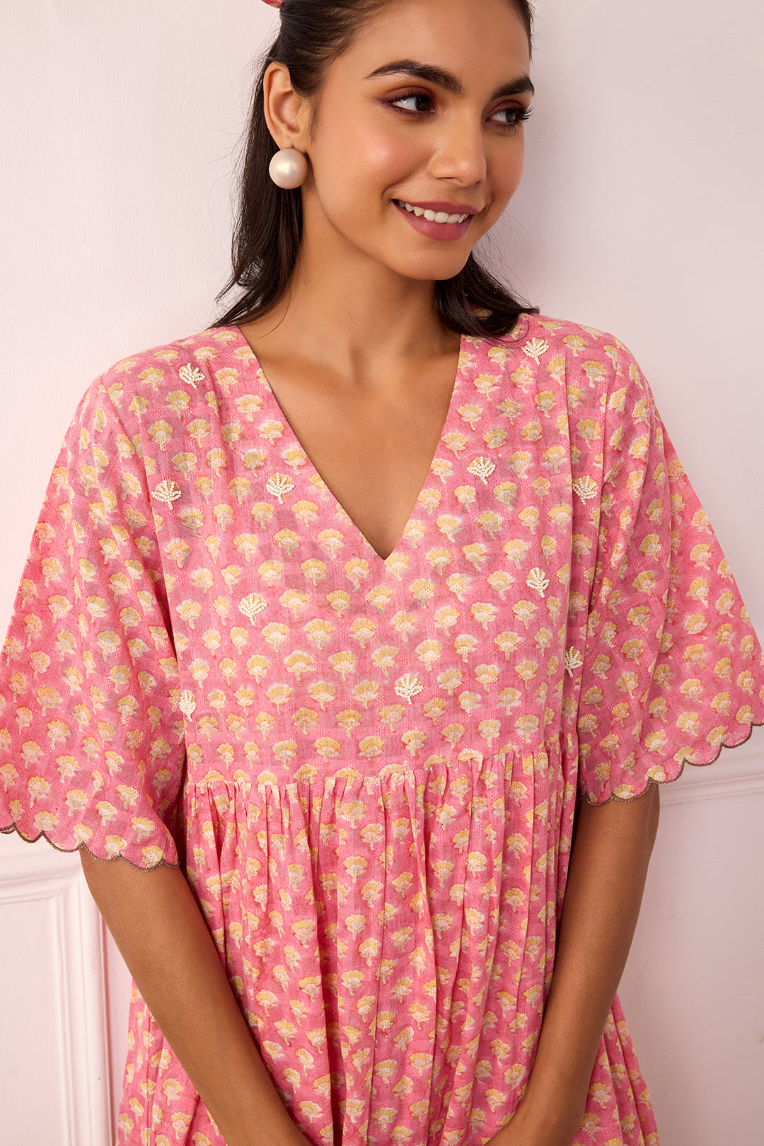 Ambarsariya Pink Loose Fit Dress