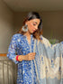 Mehak Jain in Jashn Blue Chanderi Kurta Set of 3