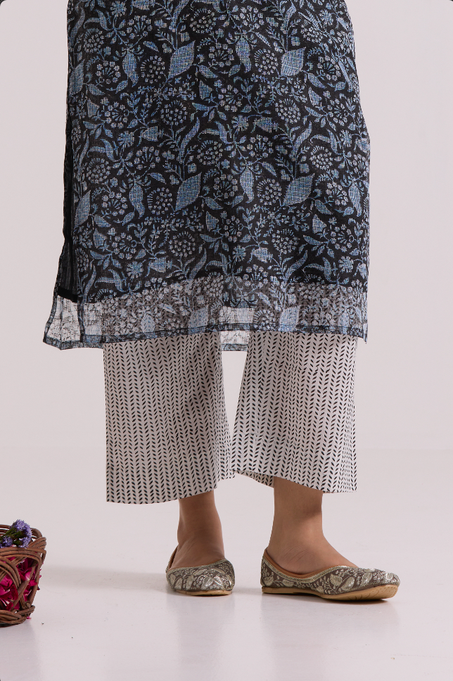 फूलWARI Black & Blue Kota Doria Set of 3