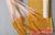 Yellow & Peach Hand Block Printed Cotton Suit With Chiffon dupatta
